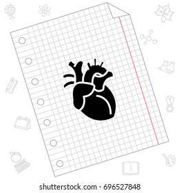 Web icon. Human heart