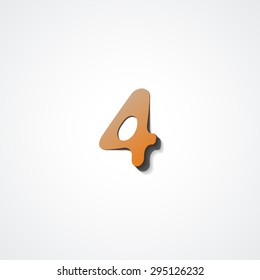 Web icon illustration, number collection - 4