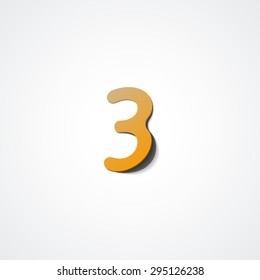 Web icon  illustration, number collection - 3