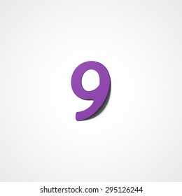 Web icon  illustration, number collection - 9