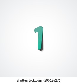 Web icon  illustration, number collection - 1