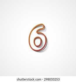 Web icon  illustration, number collection - 6