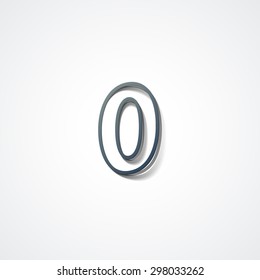 Web icon  illustration, number collection - 0