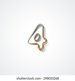 Web icon illustration, number collection - 4