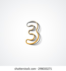 Web icon  illustration, number collection - 3
