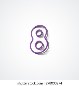 Web icon illustration, number collection - 8