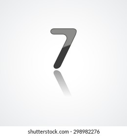 Web icon illustration, number collection - 7