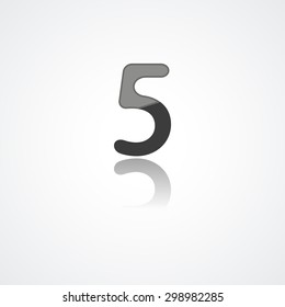 Web icon illustration, number collection - 5