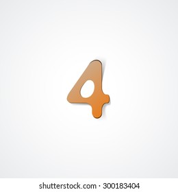 Web icon illustration, number collection - 4