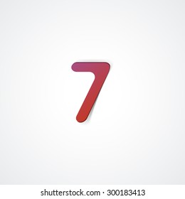 Web icon illustration, number collection - 7