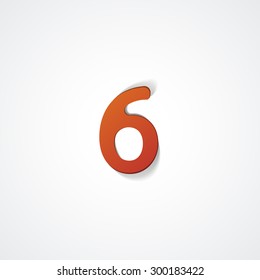 Web icon  illustration, number collection - 6