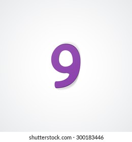 Web icon  illustration, number collection - 9