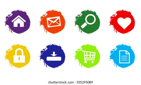 Web icon illustrator paint for artistic and creative website and e-commerce