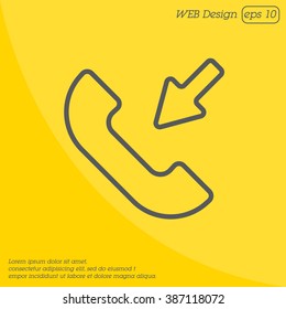 Web icon. Incoming call
