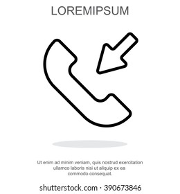 Web icon. Incoming call