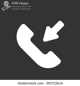 Web icon. Incoming call