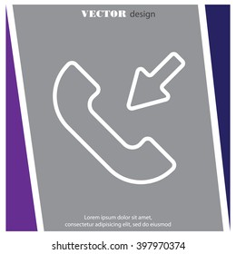 Web icon. Incoming call