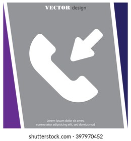 Web icon. Incoming call