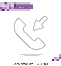Web icon. Incoming call