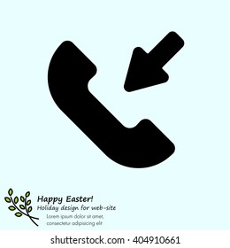 Web icon. Incoming call