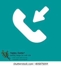 Web icon. Incoming call