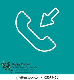 Web icon. Incoming call