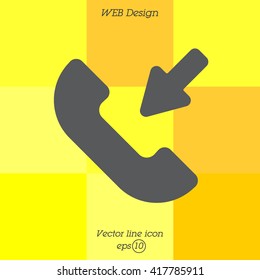Web icon. Incoming call