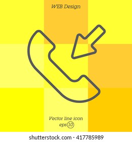 Web icon. Incoming call