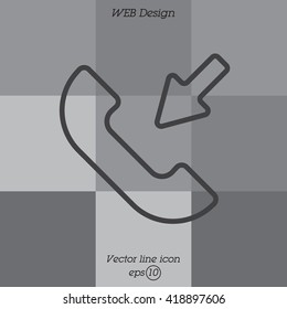 Web icon. Incoming call
