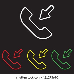 Web icon. Incoming call