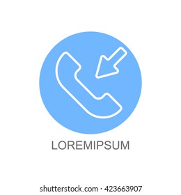 Web icon. Incoming call