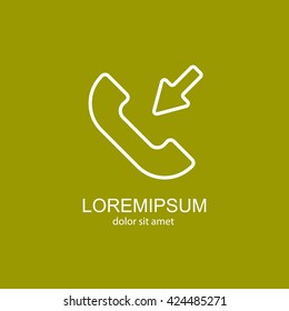 Web icon. Incoming call