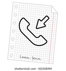 Web icon. Incoming call