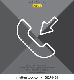 Web icon. Incoming call