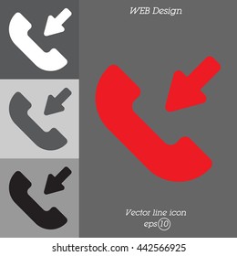 Web icon. Incoming call
