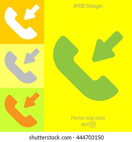 Web icon. Incoming call