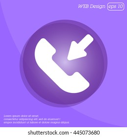 Web icon. Incoming call