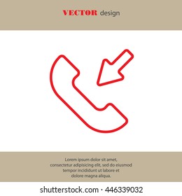 Web icon. Incoming call