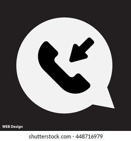 Web icon. Incoming call