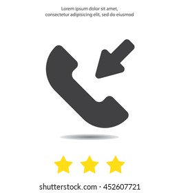 Web icon. Incoming call