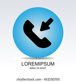 Web icon. Incoming call