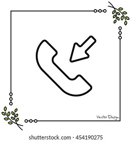Web icon. Incoming call