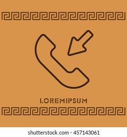 Web icon. Incoming call