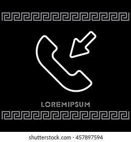 Web icon. Incoming call