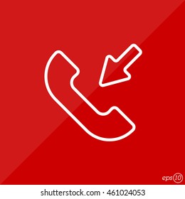 Web icon. Incoming call