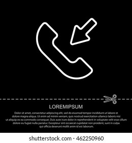 Web icon. Incoming call