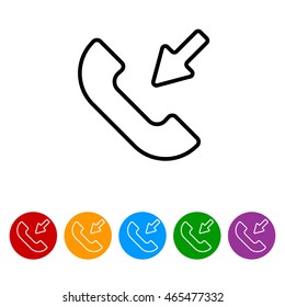 Web icon. Incoming call