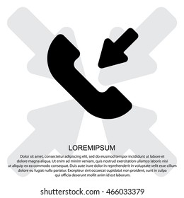Web icon. Incoming call
