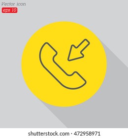 Web icon. Incoming call