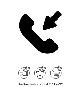 Web icon. Incoming call